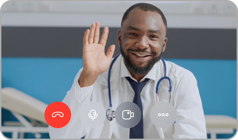 Medsift tele-medicine with a client